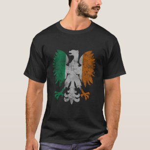 Camiseta Bandeira de Águia Polonesa Irlandesa