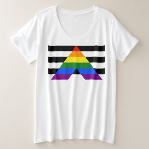 Camiseta Bandeira de aliado straight da SlipperyJoe's lisa 