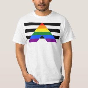 Camiseta Bandeira de aliado straight da SlipperyJoe's lisa 
