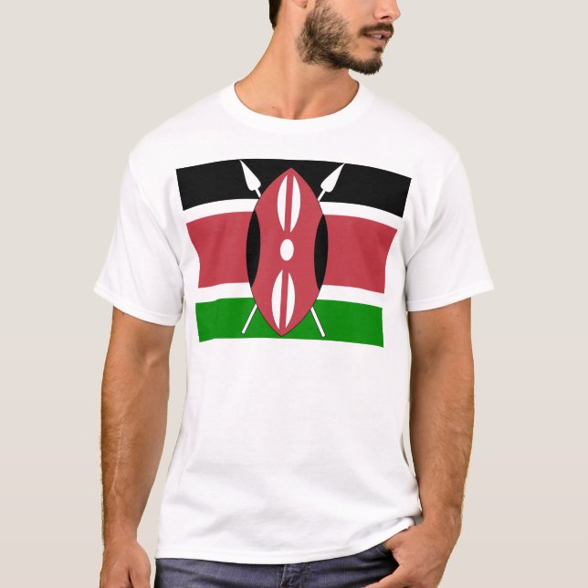 Camiseta Bandeira de alta qualidade de Kenya (Frente)