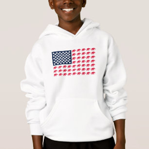 Camiseta Bandeira de América do elefante