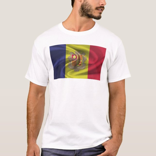 Camiseta Bandeira De Andorra (Frente)