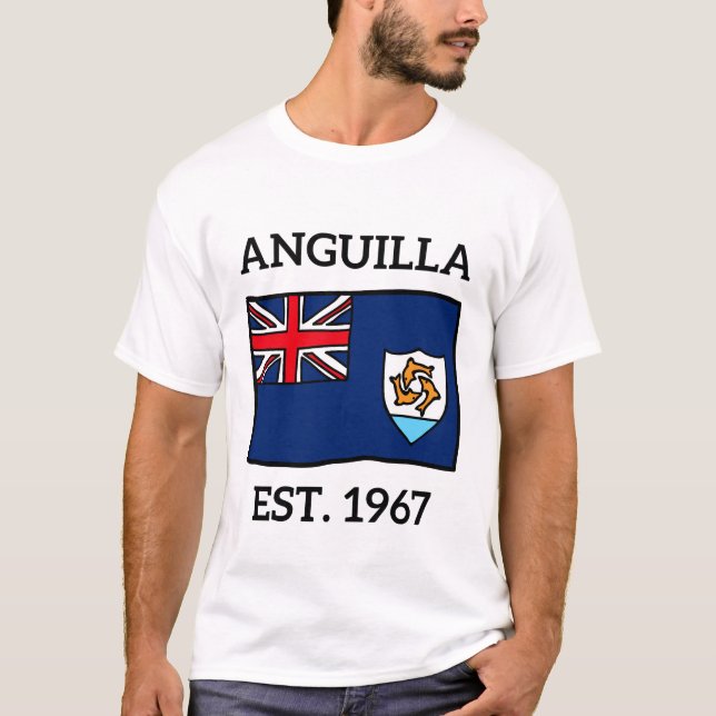 Camiseta bandeira de Anguilla (Frente)