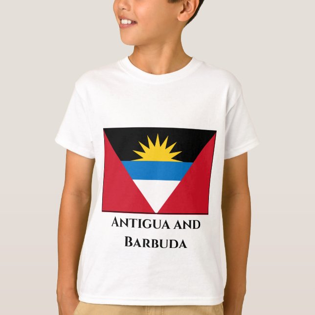 Camiseta Bandeira de Antígua e Barbuda (Frente)