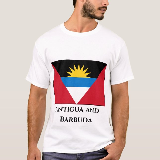 Camiseta Bandeira de Antígua e Barbuda (Frente)