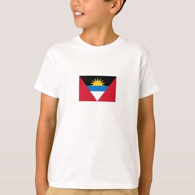Camiseta Bandeira de Antígua e Barbuda Patriótica (Frente)