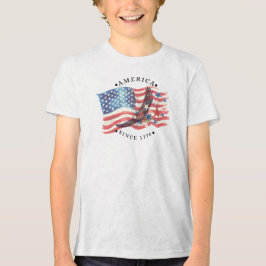 Camiseta Bandeira de aquarela da América desde 1776/Águia/E