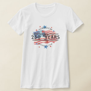 Camiseta Bandeira de Aquarela da América desde 1776 & Estre
