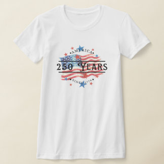 Camiseta Bandeira de Aquarela da América desde 1776 & Estre