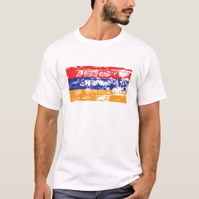 Camiseta Bandeira de Arménia (Frente)