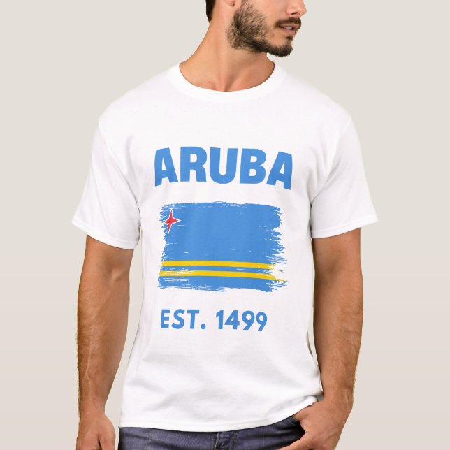 Camiseta bandeira de Aruba (Frente)