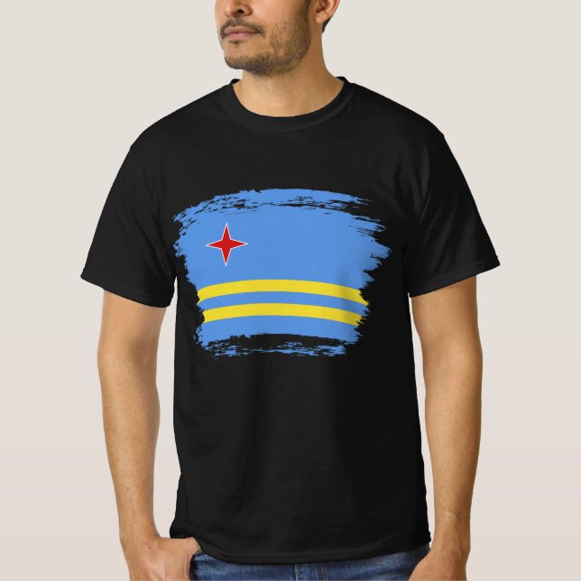 Camiseta Bandeira de Aruba (Frente)