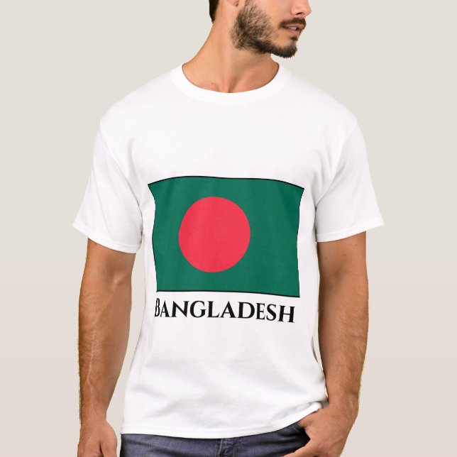 Camiseta Bandeira de Bangladesh (Frente)
