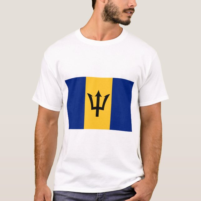 Camiseta Bandeira de Barbados (Frente)