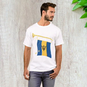 Camiseta Bandeira de Barbados com Caribe Patriótico da Flor