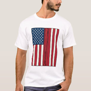 Camiseta Bandeira de Beisebol Distressed Vintage Vector Des