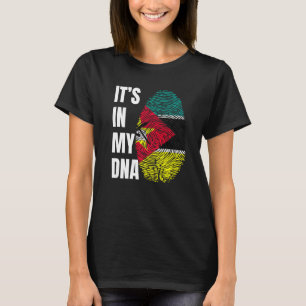 Camiseta Bandeira de Biometria de DNA Impressão Digital Moç