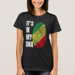 Camiseta Bandeira de Biometria do DNA de impressões digitai