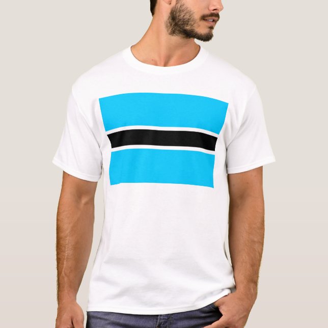 Camiseta Bandeira de Botswana (Frente)