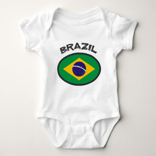 Camiseta Bandeira de Brasil - refrigere o design! (Frente)