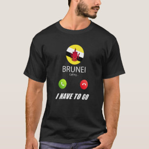 Camiseta Bandeira de Brunei Lembrança Brunei Está Chamando