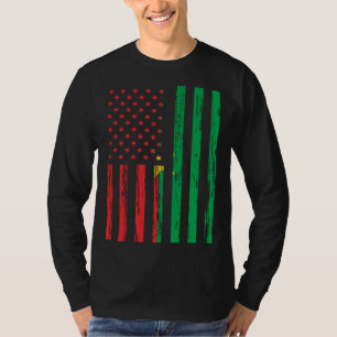 Camiseta Bandeira de Burkina Faso América EUA Está no meu D
