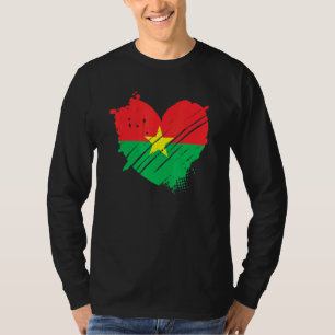 Camiseta Bandeira de Burkina Faso Eu Amo Está No Meu Dna Pa