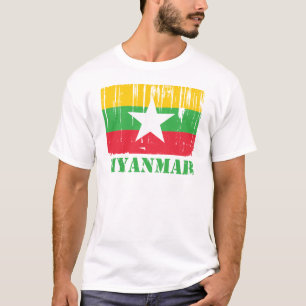 Camiseta Bandeira de Burma Myanmar