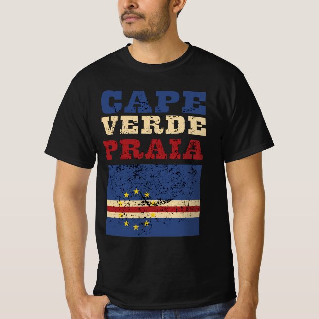 Camiseta Bandeira de Cabo Verde (Frente)