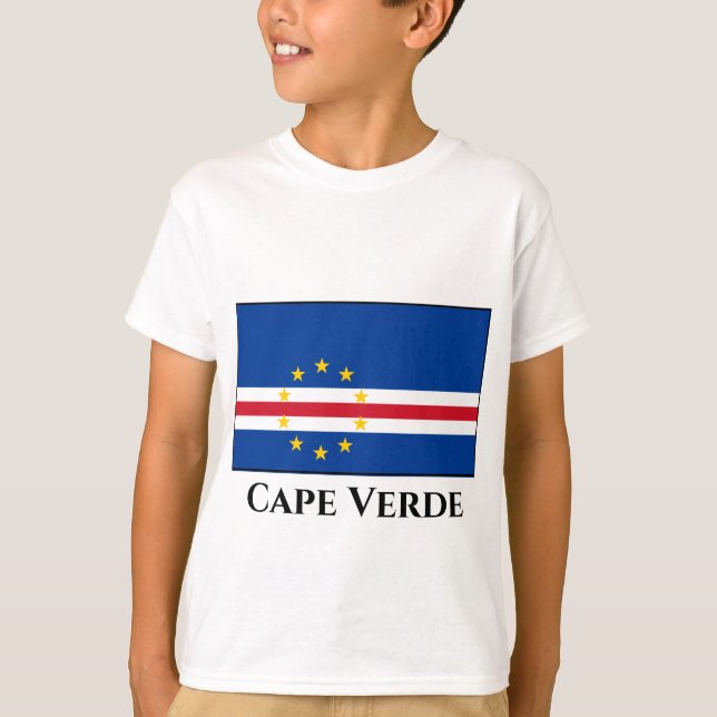 Camiseta Bandeira de Cabo Verde (Frente)