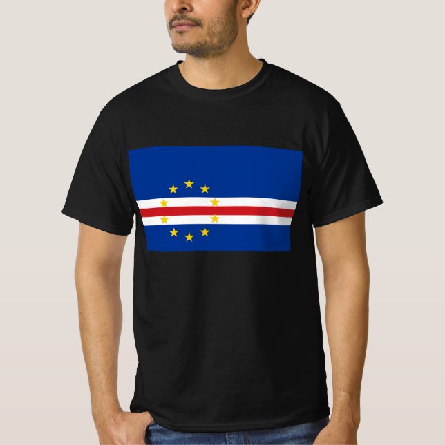 Camiseta Bandeira de Cabo Verde - Cabo Verde (Frente)