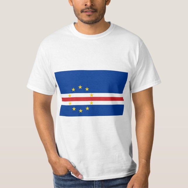 Camiseta Bandeira de Cabo Verde (Cabo Verde) (Frente)