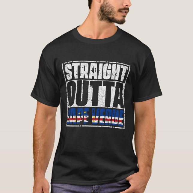 Camiseta Bandeira de Cabo Verde hetero (Frente)