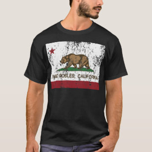 Camiseta bandeira de Califórnia dos robles do paso