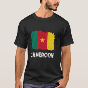 Camiseta Bandeira de Camarões Raízes Camaronesas Vintage Ca