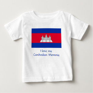 Camiseta Bandeira de Cambodia