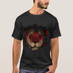 Camiseta Bandeira de Canadá & imagem africana do leão