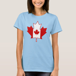 Camiseta Bandeira de Canadá na folha de bordo - o TShirt