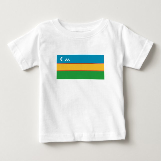 Camiseta Bandeira de Caracalpaquistão (Frente)
