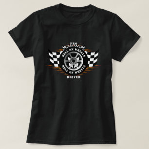 Camiseta Bandeira De Carro Esportivo Em Rodas Verificadas