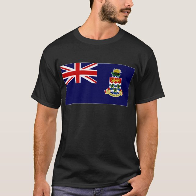 Camiseta Bandeira de Cayman Islands (Frente)