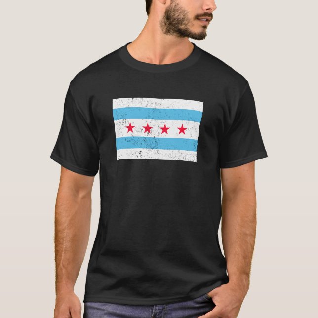 Camiseta Bandeira de Chicago (Frente)