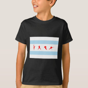Camiseta Bandeira de Chicago Illinois Sketll Vender Futebol