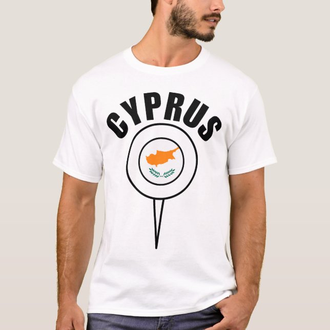 Camiseta bandeira de Chipre (Frente)