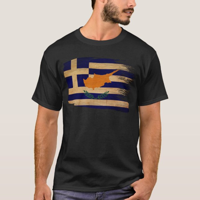 Camiseta Bandeira de Chipre do grego (Frente)