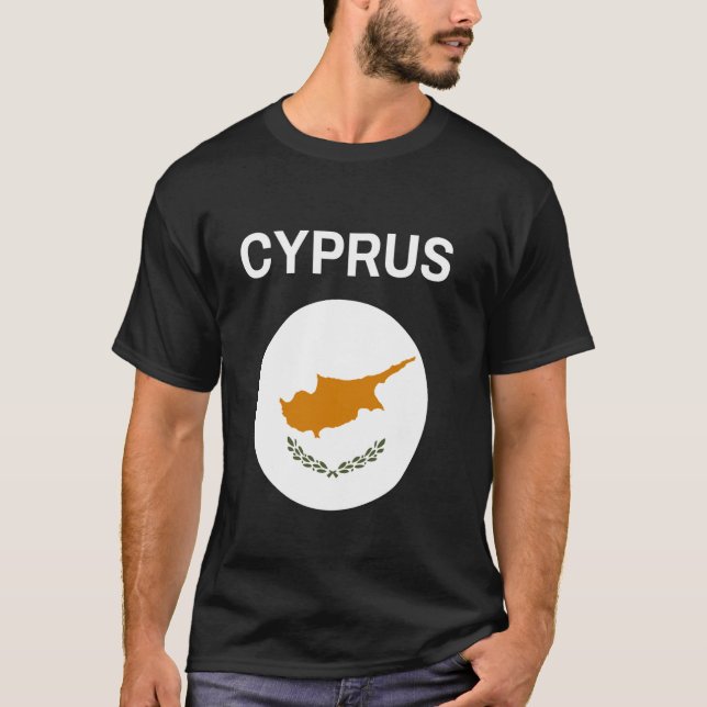 Camiseta Bandeira de Chipre Moderna (Frente)