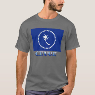 Camiseta Bandeira de Chuuk, com nome