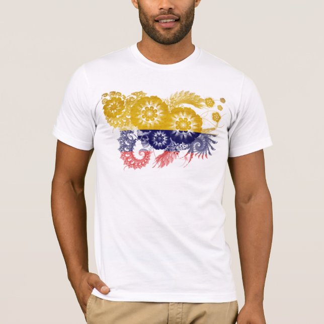 Camiseta Bandeira de Colômbia (Frente)