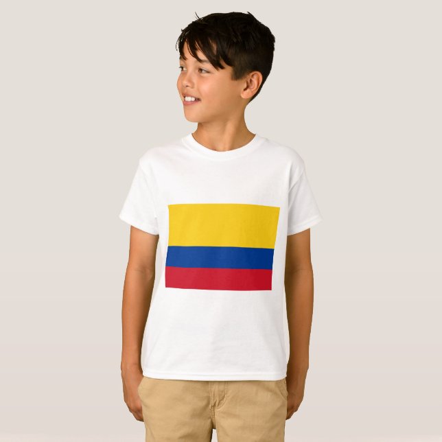 Camiseta Bandeira de Colômbia (Frente Completa)