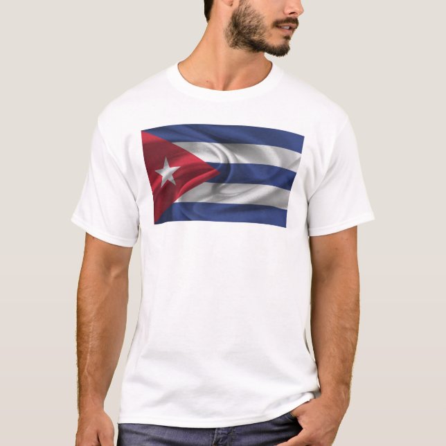 Camiseta Bandeira De Cuba (Frente)